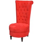 vidaXL Stol z visokim naslonjalom rdeče blago | Shoptok.si