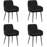 vidaXL Trpezarijske stolice 4 kom. Baršun Crna 57 x 50 x 85 cm - Crna 4 | shoptok.hr