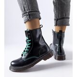 Gemre Black boots with decorative green stitching Rocco | shoptok.hr