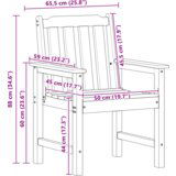 vidaXL vrtni jedilni stoli 2 kosa Beli HDPE | Shoptok.si
