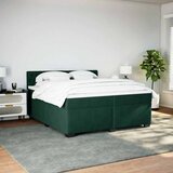  Krevet s oprugama i madracem tamnozeleni 200x200 cm baršunasti | shoptok.hr