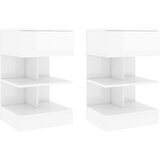 The Living Store Nočne omarice 2 kosa visok sijaj bele 40x35x65 cm - Nočna Omarica, (21434737) | Shoptok.si