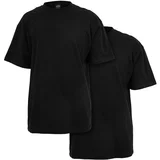 Urban Classics Long T-shirt 2 pcs black+black