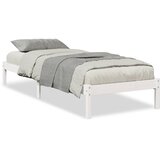  Dugi okvir kreveta bez madraca bijeli 100 x 220 cm od borovine | Eponuda.com