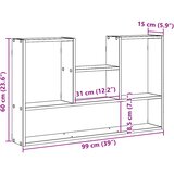  Zidna polica boja smeđeg hrasta 99x15x60 cm konstruirano drvo | shoptok.hr