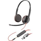 HP 8X229AA Slušalice Poly Blackwire 3225 Stereo USB-C Headset +3.5mm Plug +USB-C A Adapter, Crne | Eponuda.com
