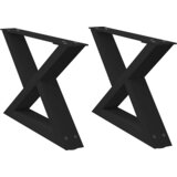  Noge za klub stolić 2 kom. Crne 60 x (30-31,3) cm Čelik | shoptok.hr
