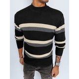 DStreet Sweter męski półgolf w paski czarny | ePonuda.com
