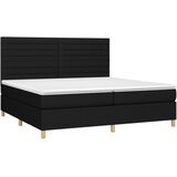  Krevet s oprugama i madracem crni 200x200 cm od tkanine | shoptok.hr
