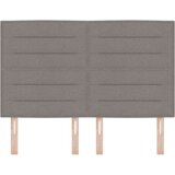  LED glava kreveta S LED lampica Sivo-smeđa 144 cm Poliester | shoptok.hr