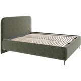 MID.YOU OBLAZINJENA POSTELJA 160 cm x 200 cm , les, tekstil, leseni material temno zelena | Shoptok.si