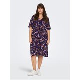 Only Dark blue Women's Floral Shirt Dress CARMAKOMA Nova - Ladies | shoptok.hr