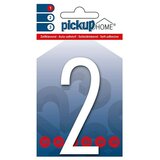 Home 3D Kućni broj Oslo (Visina: 9 cm, Motiv: 2, Bijele boje, Plastika, Samoljepljivo) | shoptok.hr