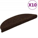 vidaXL Samoljepljivi otirači za stepenice 10 kom smeđi 56 x 17 x 3 cm | shoptok.hr