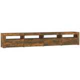 TV ormarić s LED svjetlima boja dimljenog hrasta 240x35x40 cm | Eponuda.com