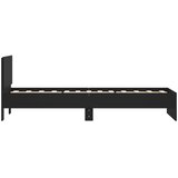  Okvir kreveta s uzglavljem crni 90 x 200 cm konstruirano drvo | shoptok.hr