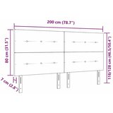  LED glava kreveta s LED trakama Tamno siva 200 cm tkanina - Tamno siva 200 cm Visoki uzglavlje | shoptok.hr