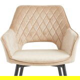 MID.YOU NASLANJAČ, les, kovina, tekstil črna, bež | Shoptok.si