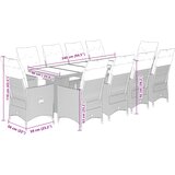  11-dijelni vrtni bistro set od poliratana s jastucima crni | shoptok.hr