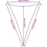 vidaXL Senčno jadro svetlo sivo 5x7x7 m 100 % poliester oxford | Shoptok.si
