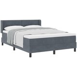 vidaXL Box Spring Krevet s Madracem Tamno Siva 140x200 cm Baršun Cijene