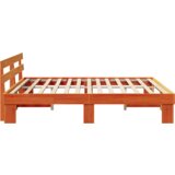  Konstrukcija postelje Rjava 200 x 200 cm Trden borov les, (5000022929) | Shoptok.si