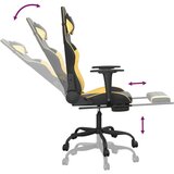  Gaming stol z oporo za noge črno in zlato umetno usnje, (20699103) | Shoptok.si