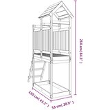 Vanjski set za igru 53 x 110 x 214 cm od masivne borovine | shoptok.hr