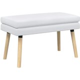  Klupa s dvostrukim slojem Bijela 80 x 40 x 47 cm Tkanina | shoptok.hr