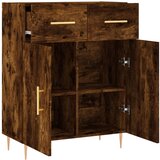  Komoda boja dimljenog hrasta 69,5x34x90 cm konstruirano drvo | shoptok.hr
