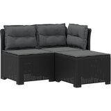  Dvosjedni vrtni sofa s jastucima u ratan izgledu PP Antracit | shoptok.hr