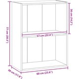  Regal za knjige boja hrasta 60x30x77 cm konstruirano drvo | shoptok.hr
