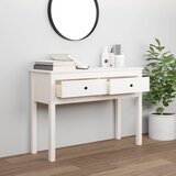  Konzolni stol bijeli 100x35x75 cm od masivne borovine | shoptok.hr