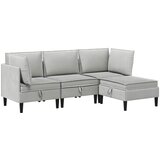  Set namještaja za dnevni boravak 4 pcs Svjetlosiva Tkanina | Eponuda.com