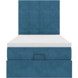 vidaXL Okvir kreveta s madracima tamnoplavi 90x200cm baršunasti | shoptok.hr