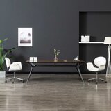 Maison Chic Vrtljivi Jedilni stoli - Vzorci stoli 2 kosa belo umetno usnje A1786, (22031135) | Shoptok.si