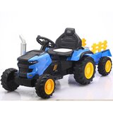 Veliki Traktor na akumulator 12V sa prikolicom i daljinskim upravljačem - Plavi (Poklon lopatica + grabulje) Cene