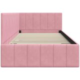  Kutni okvir kreveta Ružičasta 100 cm x 200 cm Baršun | shoptok.hr