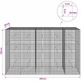  Gabion s 5 mm žicom i mrežom 5x5 cm 250x50x150 cm | shoptok.hr