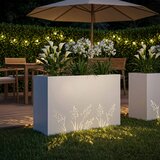  Vrtna saksija Bijela 80 x 20 x 49 cm Čelična vrata | shoptok.hr