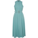 Trendyol Curve Plus Size Dress - Green - Shirt dress Cijene
