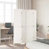  Sobna pregrada s 4 panela retro bijela od masivnog drva paulovnije | Shoptok.si