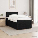  Boxspring krevet s madracem Crna 120 x 190 cm Tkanina | shoptok.hr