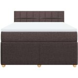  Krevet s oprugama i madracem tamnosmeđi 140 x 190 cm od tkanine | shoptok.hr