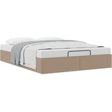 vidaXL Okvir kreveta bez madraca cappuccina 140x190 cm od umjetne kože | shoptok.hr