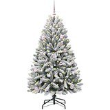 vidaXL Umestno božično drevo Zelena in Bela 150 cm PVC in kovina | Shoptok.si