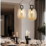  Luster na sajli LUCY 1xE27/40W/230V zadimljeno bež Slike