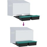 vidaXL Gnezdilnica za piščance z 2 predelkoma, stenska, pocinkana jekla | Shoptok.si