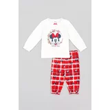 Zippy Otroška bombažna pižama rdeča barva