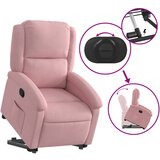  Naslonjač na podizanje ružičasti baršunasti | shoptok.hr